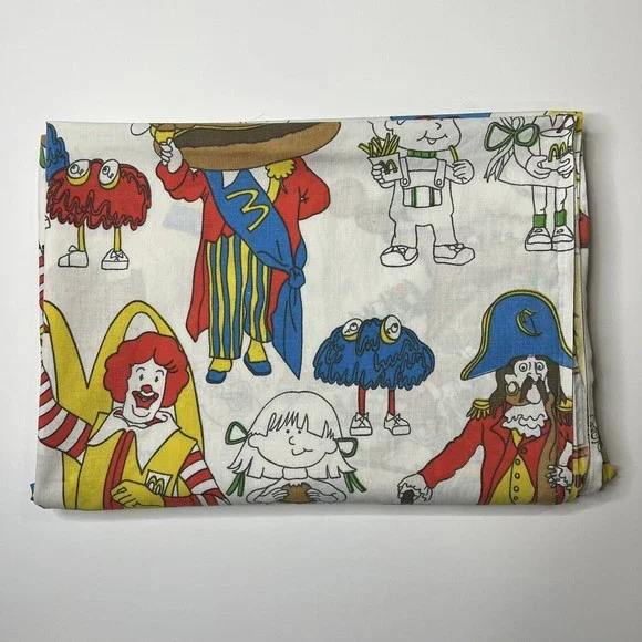 McDonald's | Bedding | Vintage Mcdonalds Twin Bedding Flat Sheet
